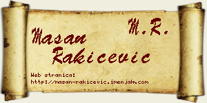 Mašan Rakićević vizit kartica